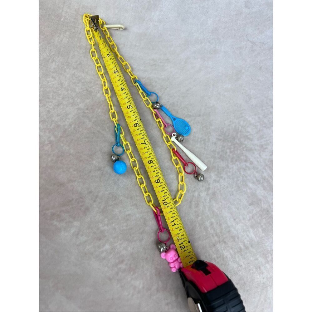 Vintage 80s Bell Clip Charm Necklace - image 5